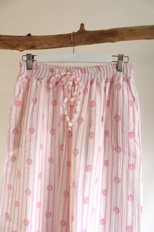 Pantalon motif fleurs grande taille GRENADE