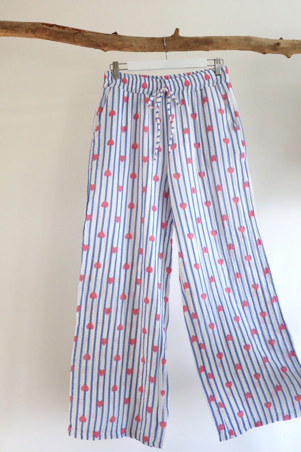 Pantalon motif coeur AMORE