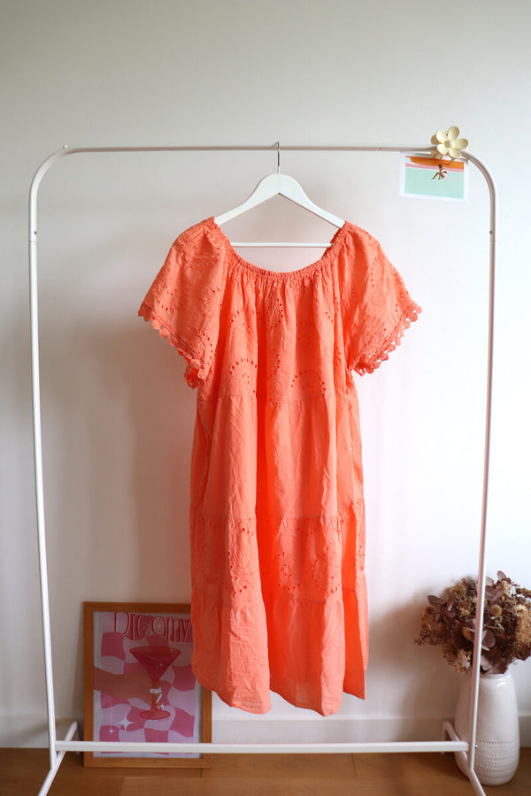 Robe broderie grande taille GEORGIA