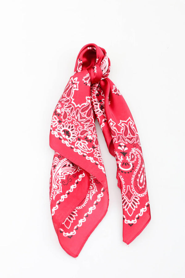 Bandana rouge motif paisley BANDIDA